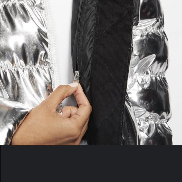 NWOTS. Nike Olivia X Kim Metallic Puffer Coat - Picture 5 of 8